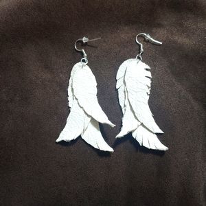 Genuine deer hide earrings